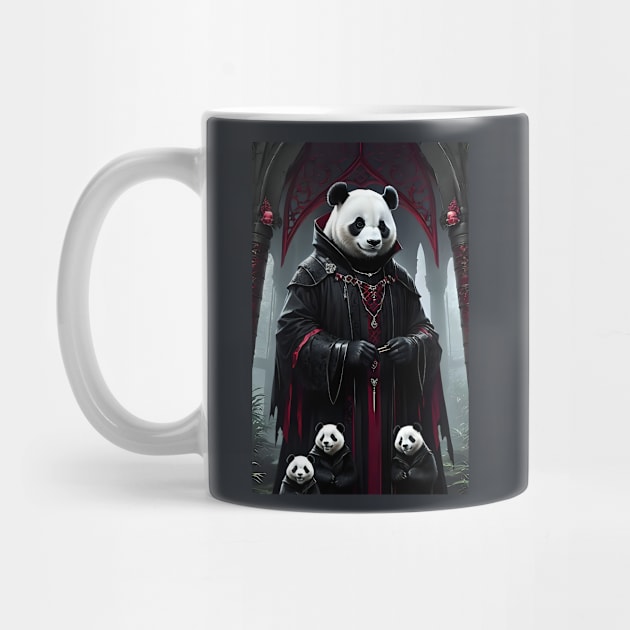 Beautiful gothic panda by Spaceboyishere